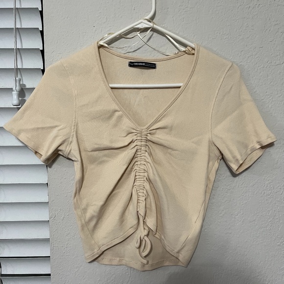 Threadbare | Tops | Small Threadbare Cream V Neck Short Sleeve Top ...